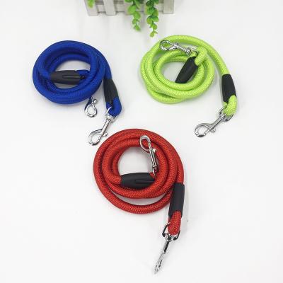 China Customized Lead And Polyester Dog Slip Training Leash Collar Red Blue Green Colors for sale