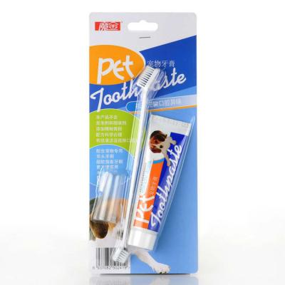 China New Stocked Dog Toothbrush Toothpaste Toothbrush Set Dog Pet Products For Teddy Little Dog Cat Puppy for sale