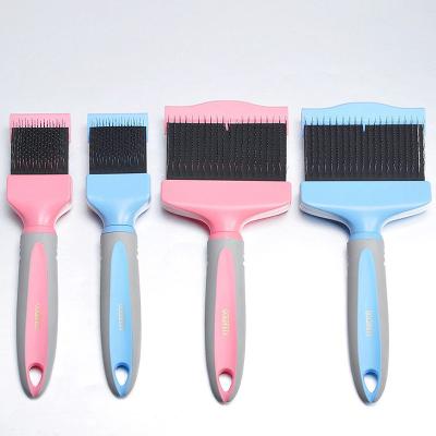 China New Sustainable Cleaning Grooming Double Sided Flexible Wire Dog Hair Brush for sale