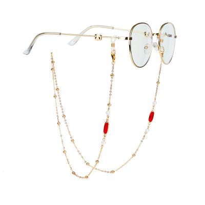 China Fashionable Multi Style Crystal Beads Glasses Chain Gold Colored Unisex in Other Eyewear Accessories for sale