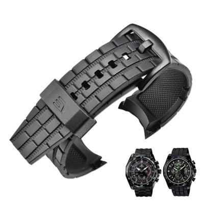 China EACHE Replacement Hot Selling Adjustable Silicone Satch Band 22mm Watch Strap Soft Rubber For EF-550/EF523 for sale