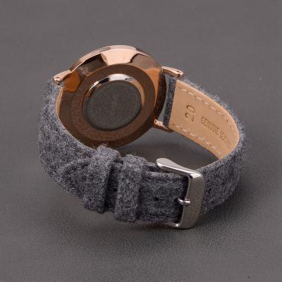 China Fanshion Special Herringbone Tweed Wool Leather Watch Band 18mm 20mm 22mm EACHE for sale