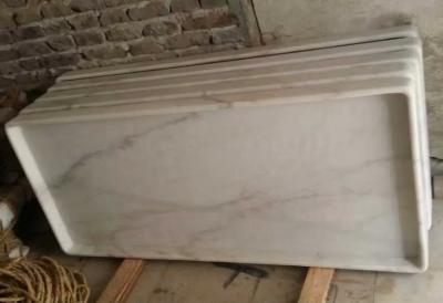 China Base de mármol antideslizante de la ducha, bandeja de mármol blanca de la ducha de Guangxi, bandeja de la ducha del mármol de China Carrara en venta