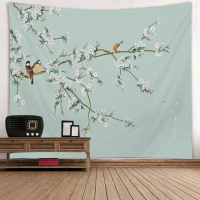 China Lotus Wall Hanging Natural Scenery Lightweight Chinese Landscape Tapestry Animal Painting Tapestry For Bedroom Tapestries for sale