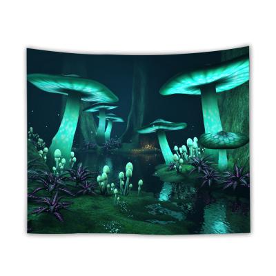 China Colorful Castle Minimalist Psychedelic Drapery Mushroom Celestial Galaxy Starry Sky Space Wall Cloth Carpet Tapestry for sale