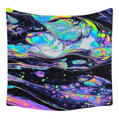 China Colorful Minimalist Style Psychedelic Tapestry Wall Hanging Decor Beach Towel Beach Cushion Home Tapestry for sale