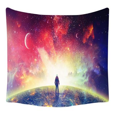 China Minimalist Yoga Mat Space Astronaut Tapestry Fantasy Space Art Wall Decoration Bohemian Hippie Home Decor for sale