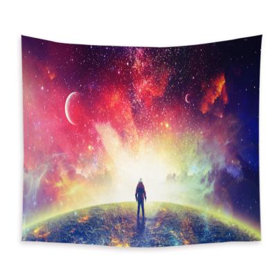 China Psychedelic Tapestry Moon Space Astronaut Tapestry Flight Wall Art Minimalist Home Decor Tapestry Wall Hanging for sale