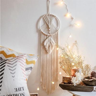 China Light Dreamy Dreamy Wall Hanging Decor Macrame Wind Chimes Room Decor Bohemian Outdoor Nordic Aesthetic Wall Hanging for sale