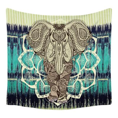 China Tapestry Minimalist Wall Hanging Elephant Bedroom Background Hippie Fabric Printing Home Decor Bohemian Tapestry for sale