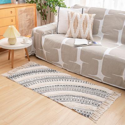 China Mat Bedroom Bedside Home Balcony Floor Mat Door Mat INS Washable Nordic Geometric Flooring Abstract Small for sale