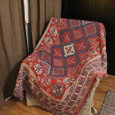 China Home Blanket Knitted Bohemian Throw Blanket Nondisposable Decor Cushion Sofa Towel Fabric Ethnic Line for sale