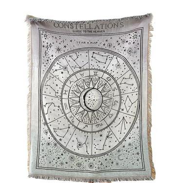 China Central Statistical Constellation Sofa Towel Leisure Blanket Tapestry Home Decor Portable Camping Blanket for sale