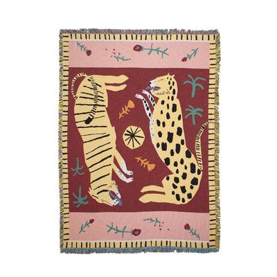 China Creative Living Room Sofa Towel Retro Animal Nordic Personality Pink Leopard Tapestry Decorative Blanket Nondisposable for sale