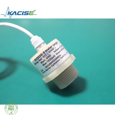 China NPT PTFE Ultrasonic Level Sensor Anti Corrosion Chemical Liquid Measurement for sale