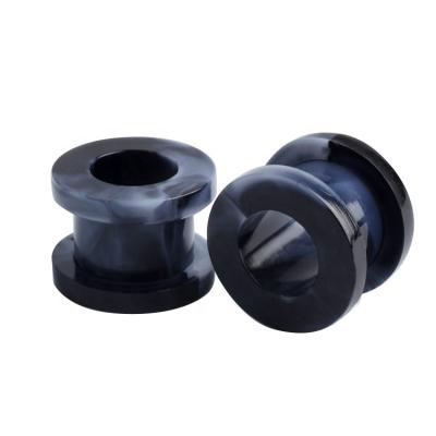 China For UV Black 16mm Ear Screw Tunnel Ear Plug Acrylic Flesh Tunnel Plug Black Ear Stretcher for sale