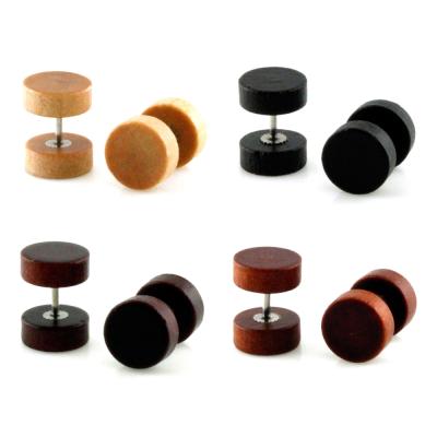 China For Ear 4 Colors Body Jewelry Fake Wooden Plug Available Organic 10mm for sale