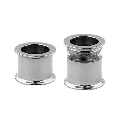 China TRENDY High Polishment Titanium Internally Threaded Flared Double Ear Gauges Tunnel Piercing for sale