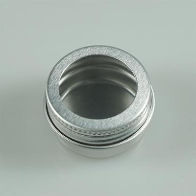 China MINT 5g Silver Round Empty Cosmetic Aluminum Jar, Metal Tin Cans, Hair Wax Tin With Open Window for sale