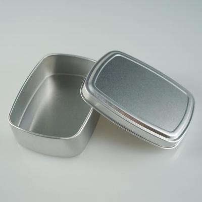 China 100g Square Silver Tea Spice Aluminum Jar, Empty Ointment Metal Tin, Mask Container for sale