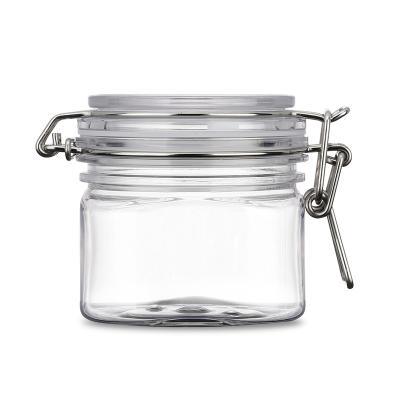 China Clear 220ml cream jar skin care cream; Cosmetic container with pop-up cap; For the cream lotion for sale