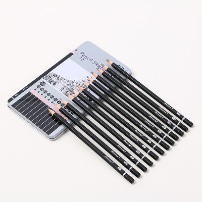 China Promotional Pencil 12 Pcs / Professional Drawing Pencil Set 4H-14B Paint Sketching Pencil Stationery Supplies for sale