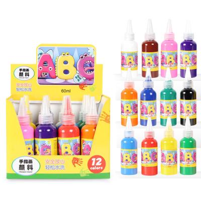 China Mutil Non-Toxic Non-Toxic 12 Colors Finger Paints Safe Art Painting Supplies Gift for Kids for sale