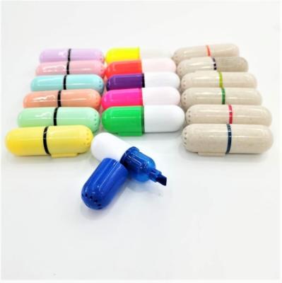 China Promotion\Business\School\Office Mini Capsule Shape Highlighter Promotional Pill Shaped Highlighter Bar for sale