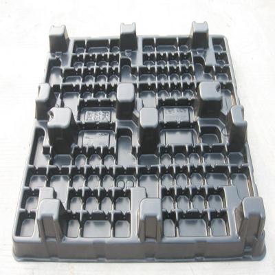 China ABS Vacuum Forming Large Black Clear ABS PET Plastic Anti Static Packing Tray for sale