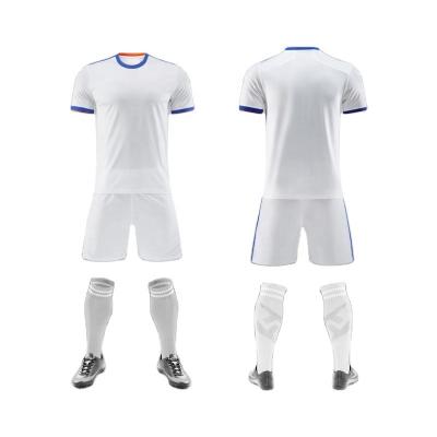 China Custom High Quality OEM Polyester Soccer Jersey Sets, Blank White Soccer Shirt, Team Soccer Wear for sale