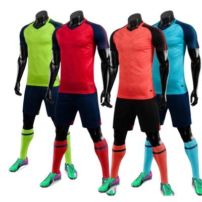 China Breathable Customized Blank Soccer Jersey Set Football Kit Futbol Shirts For Kids Adult for sale