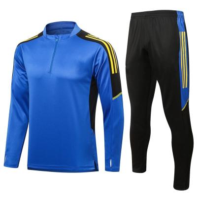 China 2022 New Design Top Thai Quality Half Zipper Men's Breathable Soccer Tracksuit Long Sleeve 1/4 Zipper Football Training Suit for sale