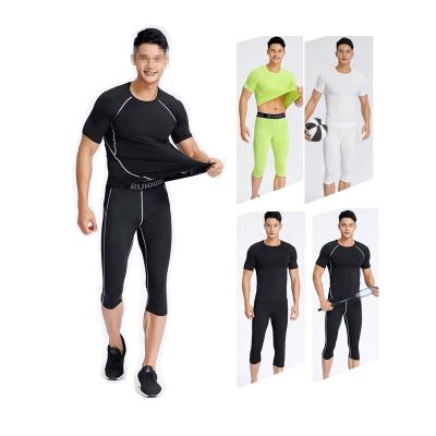 China Breathable Gym Sweat Suit Sportswear Fitness Wear Men Sport Single Workout Training Jogging Wear for sale