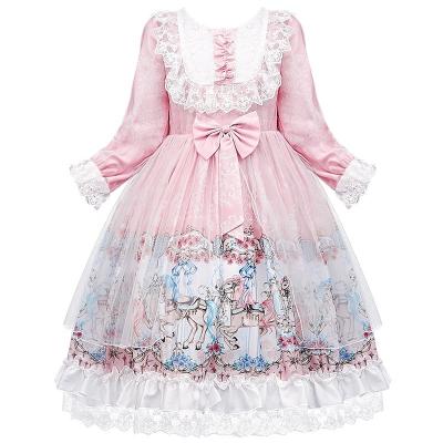 China Anti-Static Birthday Party Girl Dress Lolita Princess Spanish Dresses For Girls 5 To 10 Years Old for sale