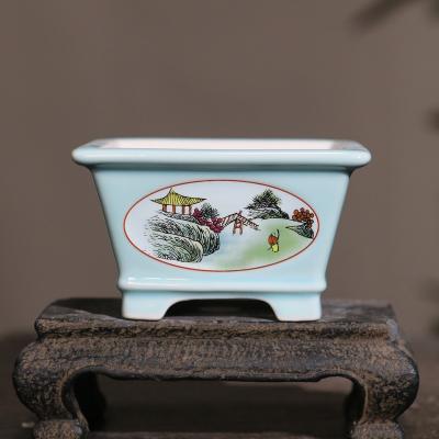 China CLASSIC Yixing Glazed Pot Handmade Yixing Bonsai Pot for sale