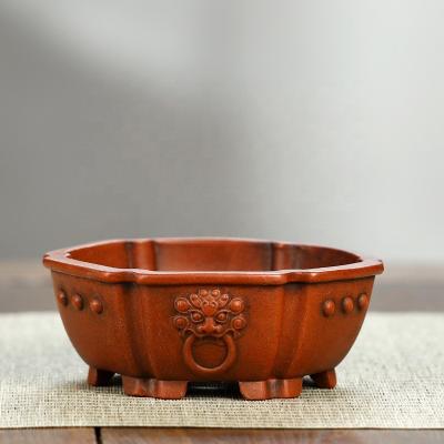 China CLASSIC Unglazed Handmade Pot Yixing Bonsai Pot for sale