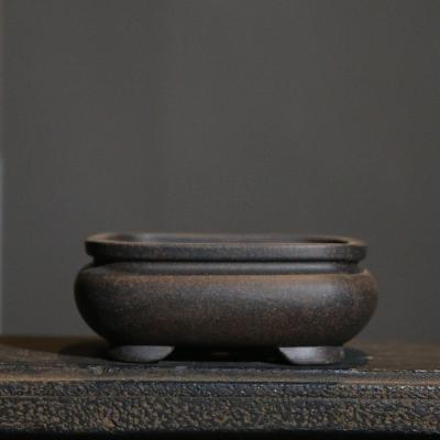 China CLASSIC Unglazed Rectangle Pot Handmade Yixing Bonsai Pot for sale