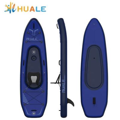 China Factory Wholesale PVC Inflatable Kayak Fishing Surfing Rowing Boat Drop Stitch Durable Material For Wholesaler for sale