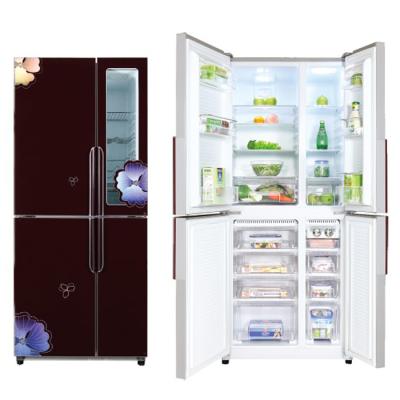 China COMPRESSOR 2019 NEW NO FROST 358L side by side refrigerator with colored door for sale