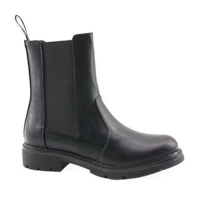 China Other Wholesale Ladies Fashion New Style PU Leather Black Women Boots Shoes Ankle Boots for sale