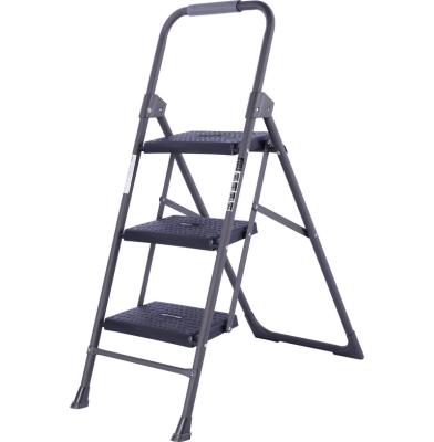 China Household Folding Ladders 3 Step Steel Step Ladder Steel Step Ladder for sale