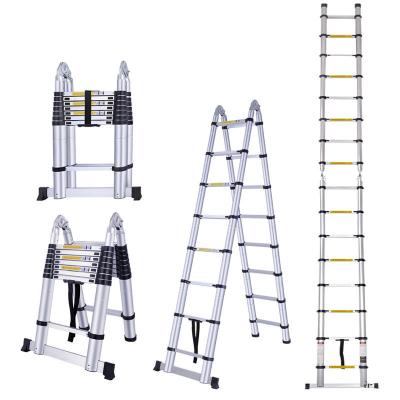 China Folding ladders en131 certification extendable aluminum folding stair telescope for sale