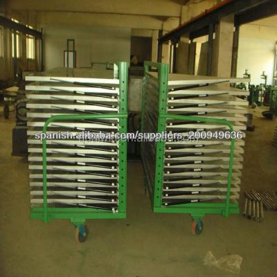 China Push it with hands shutter trolley for rubber sheet for sale