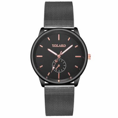 China Hot Sale Fashion Belt Non-specific Minimalist Multicolor Net Alloy Quartz Watches Men Wrist for sale