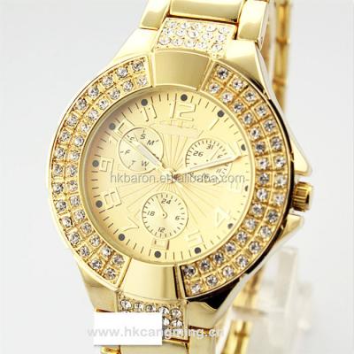 China Non-specific hot sale charm watch with 24k gold stainless steel strap for sale