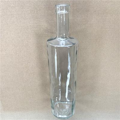 China 1000ml Beverage Round Glass Bottle For Whiskey, Rum, Tequila, Vodka, Liquor, Wine for sale