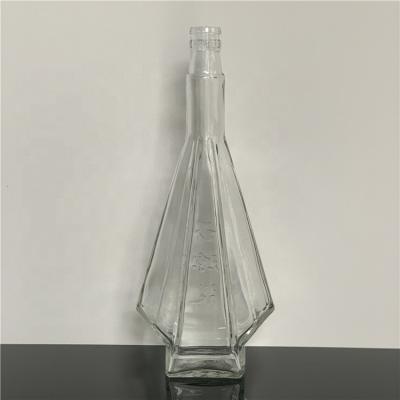 China Liquor Glass Bottle with Unique Rocket Shaped Design for Whiskey, Brandy, Vodka, Tequila, 500ml for sale