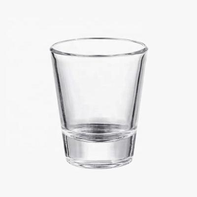 China CLASSIC heavy base round shot glass for vodka, whiskey, tequila, espresso, liquor for sale