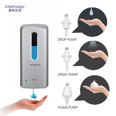 China Commercial OEM 1000ml Touchless Bathroom Alcohol Spray Liquid Foam Gel Wall Mounted Automatic Sanitizer Pump Auto Soap Dispenser for sale