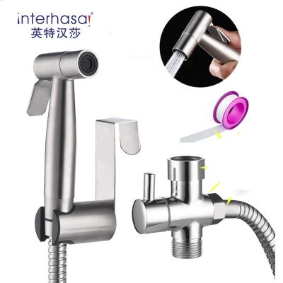 China 2021 Shattaf Sale Amazon 304 Stainless Steel Hand Bidet Modern Hot Handheld Bathroom Sprayer Portable Toilet Bidet Set For Toilet for sale